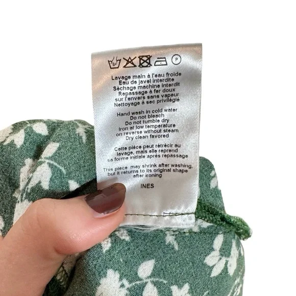 Rouje Ines Midi Dress in Green Floral size 36/US4